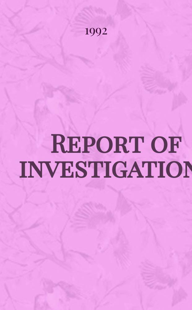 Report of investigations : Development and testing of computer-assisted ...