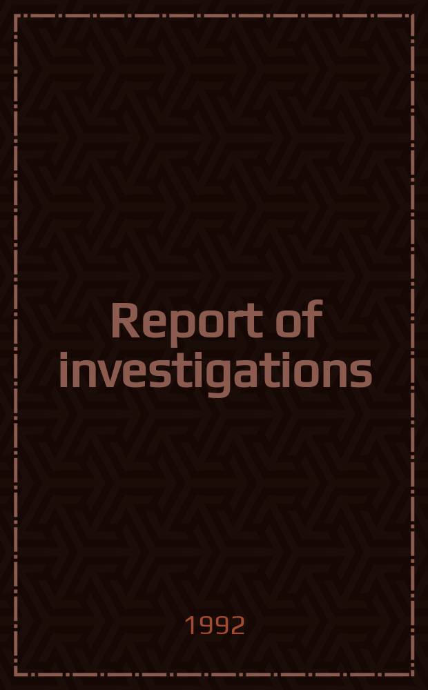 Report of investigations : Rock mechanics investigations at the Lucky Friday mine