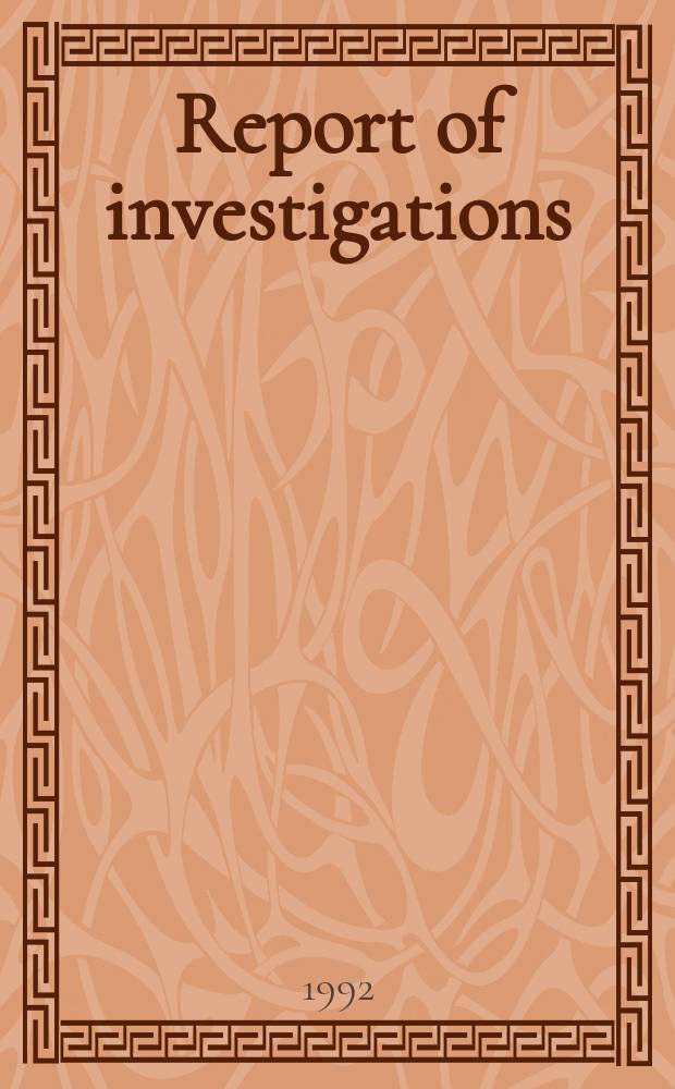 Report of investigations : A summary of current bureau research into the effects of whole-body vibration and schock on operators of underground mobile equipment