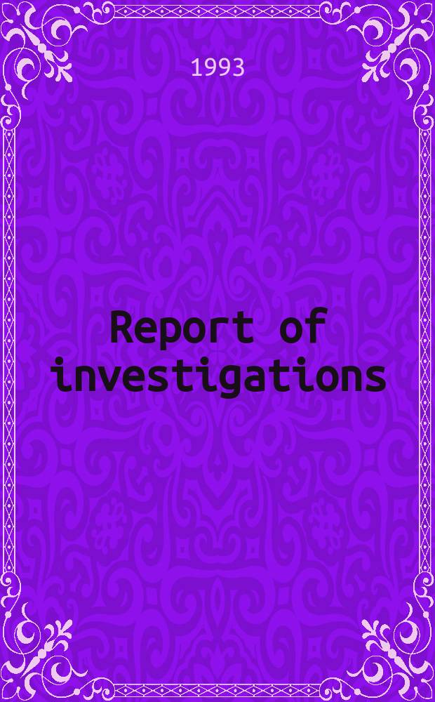 Report of investigations : Effect of ultralow frequency signaling on blasting array current