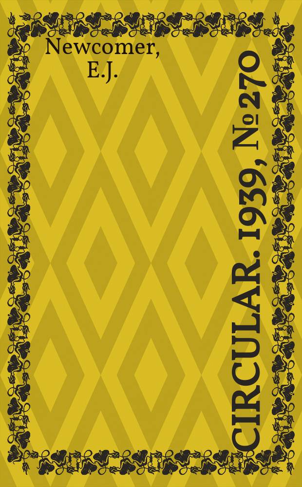 Circular. 1939, №270 : Orchard insects of the pacific north-west and their control, Issued 1933, revised 1940