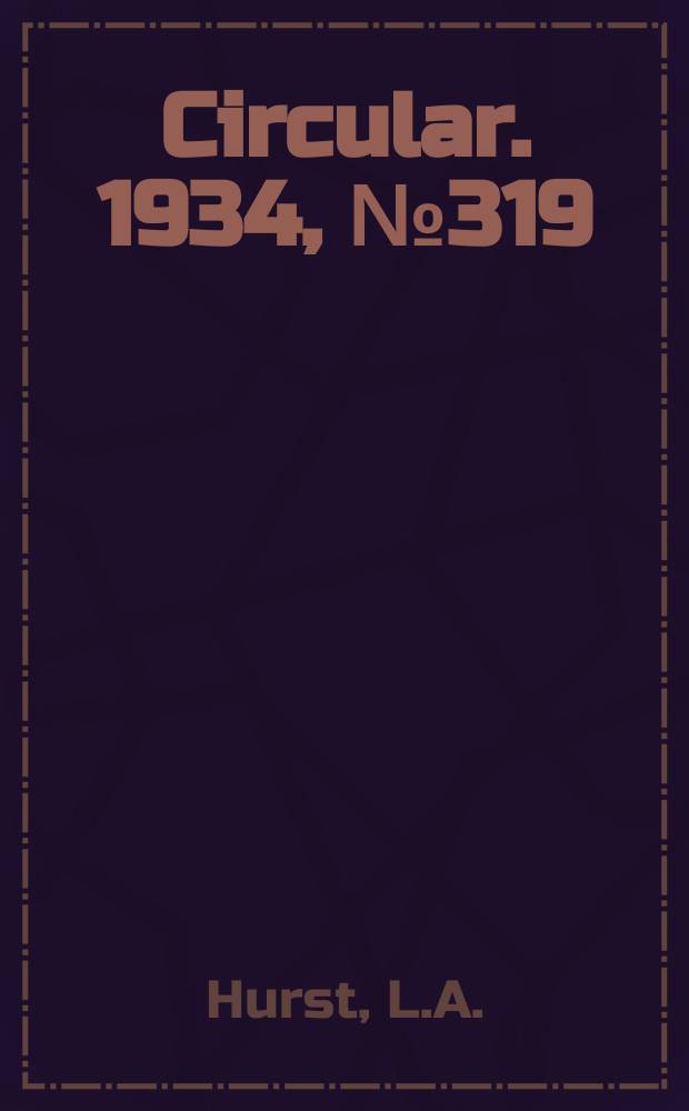 Circular. 1934, №319 : Fertilizer studies with sugar beats in the Arkansas valley area, Colo. 1921-28