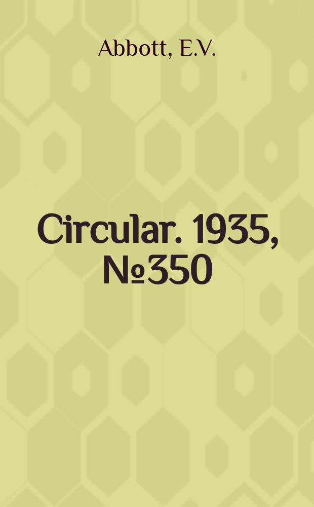 Circular. 1935, №350 : Economic importance of red rot and comparative susceptibility of some sugarcane varieties in the southern United States