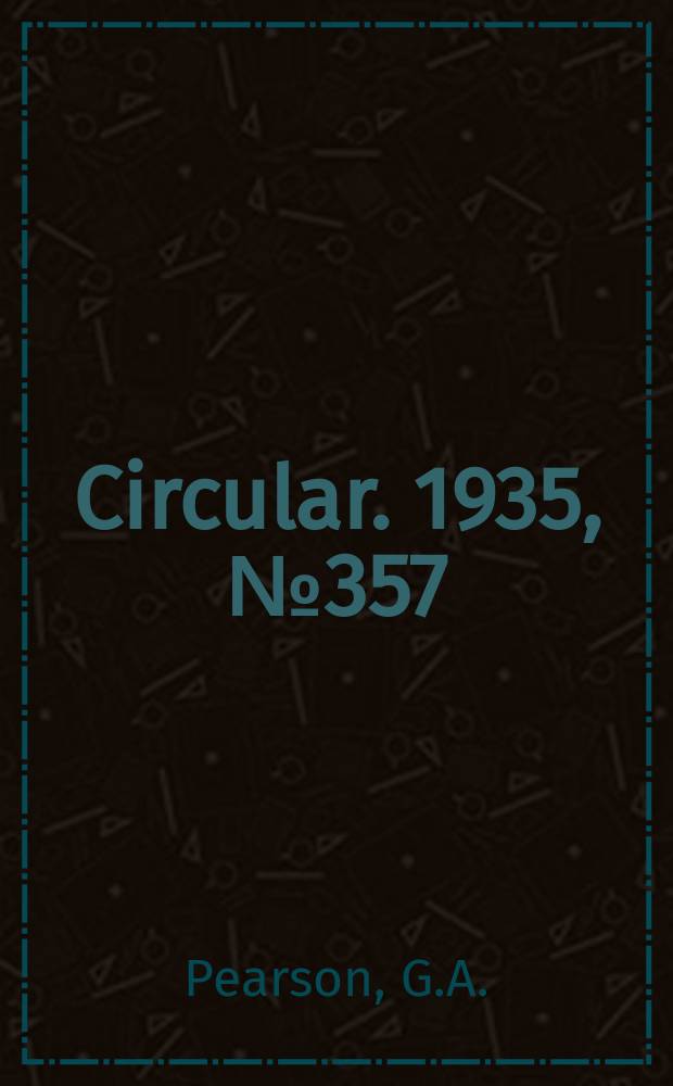 Circular. 1935, №357 : Slash disposal in ponderosa pine forests of the southwest
