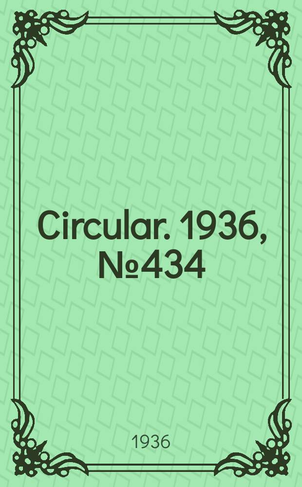 Circular. 1936, №434 : Person Commercial planting on redwood out over lands