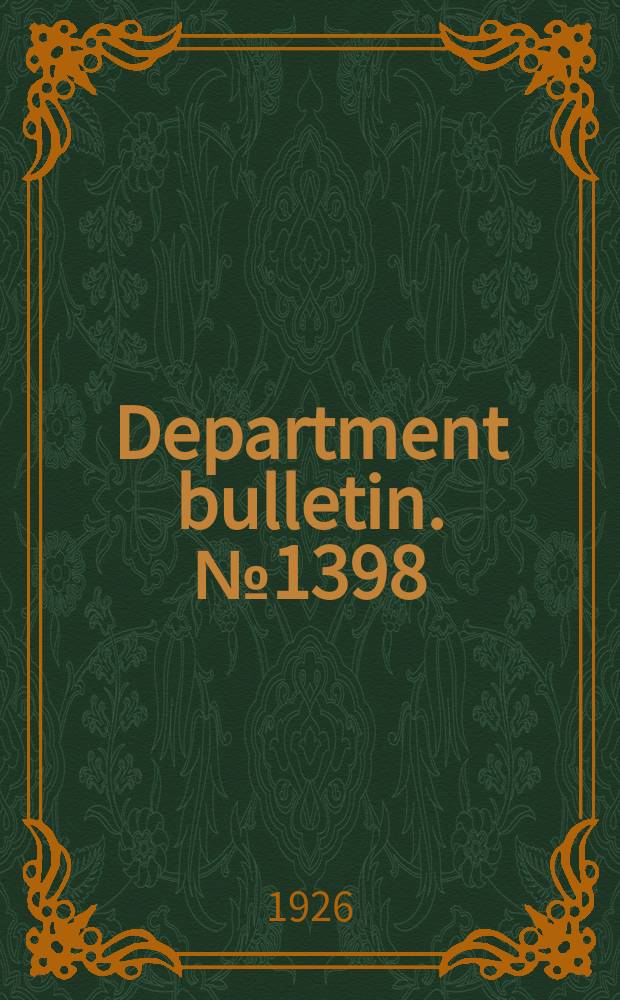 Department bulletin. №1398 : Comparative efficiency of wire-basket bunkers in refrigerator cars