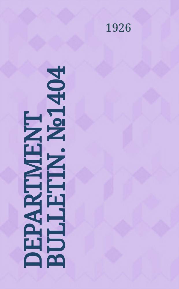 Department bulletin. №1404 : Tenancy and ownership among Negro farmers in Southampton County, Virginia