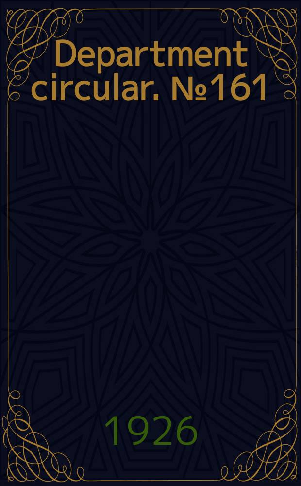 Department circular. №161 : Pisgah national game preserve. Regulations and information for the public