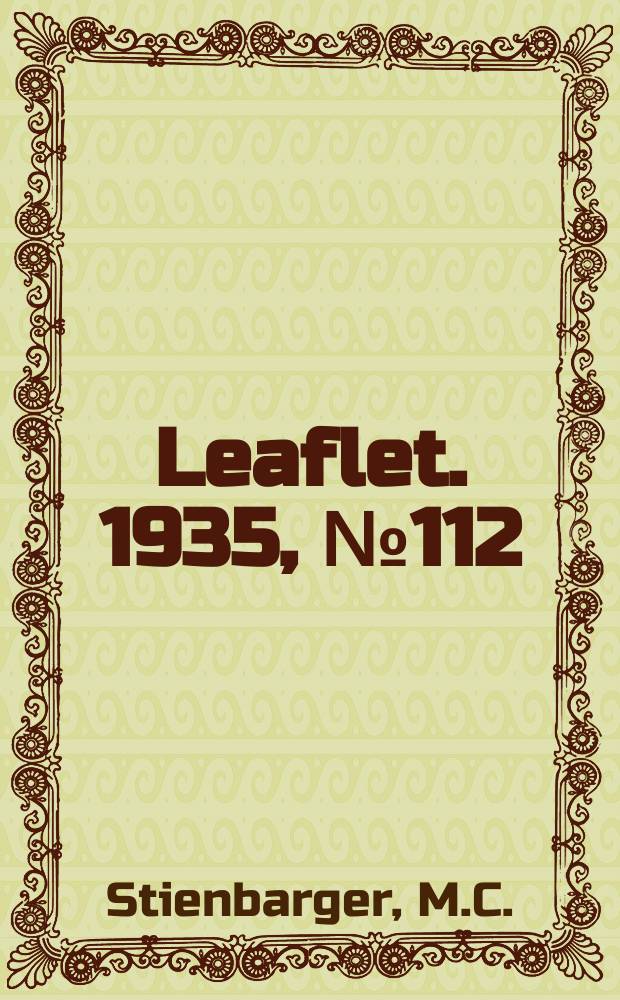 Leaflet. 1935, №112 : Cooking American varieties of rice