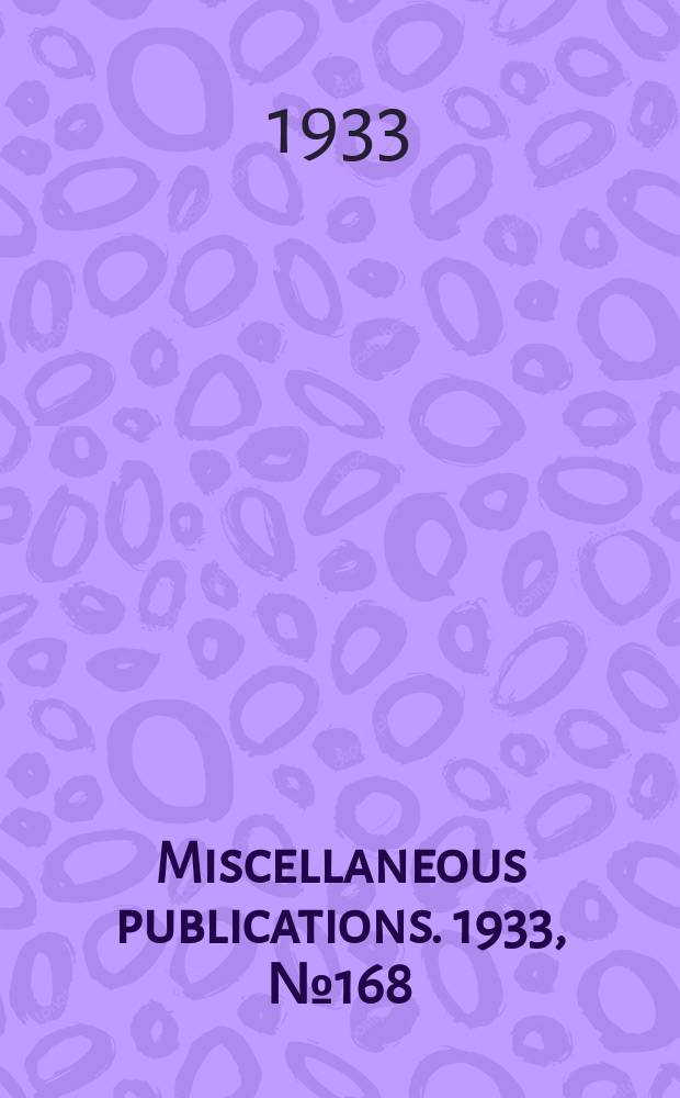 Miscellaneous publications. 1933, №168 : Market diseases of fruits & vegetables, apples, pears, quinces