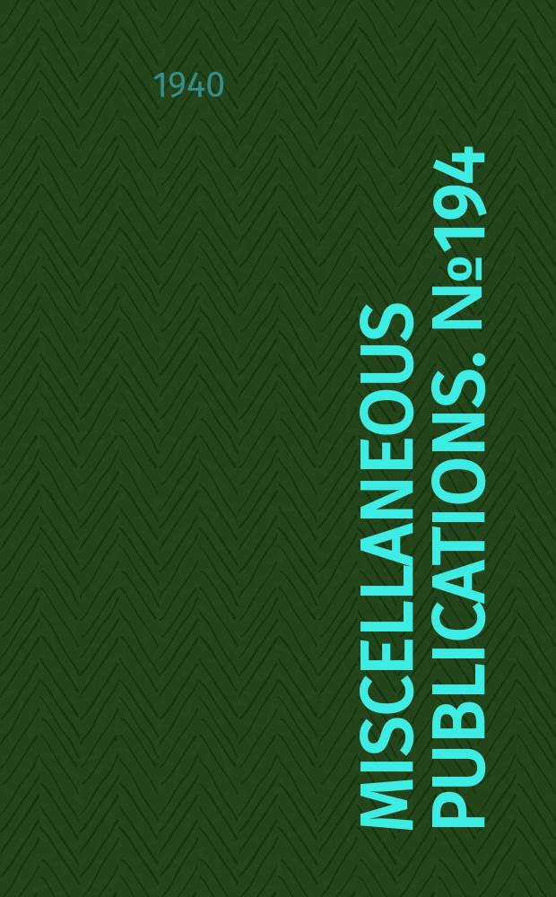 Miscellaneous publications. №194 : A pasture handbook