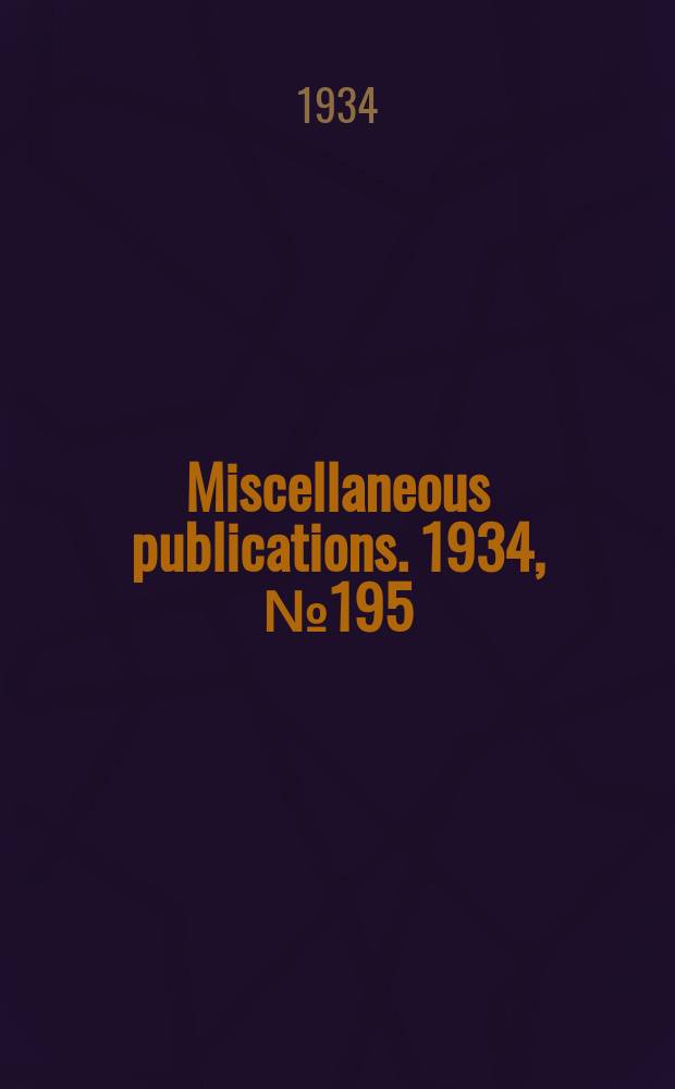 Miscellaneous publications. 1934, №195 : A plan for the management of brown bear in relation to other resources on Admiralty island Alaska