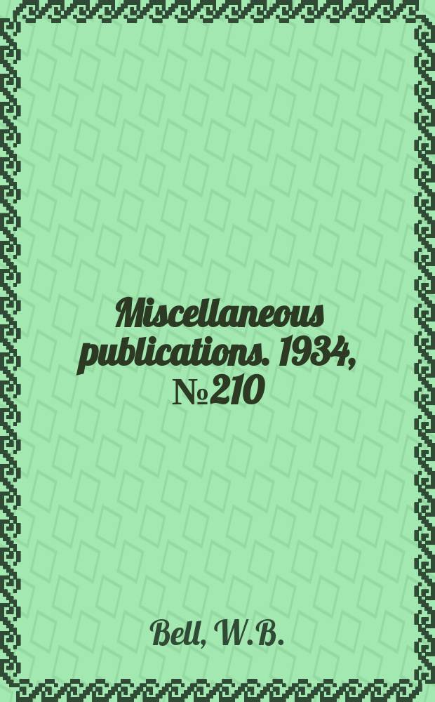 Miscellaneous publications. 1934, №210 : Status of waterfowl in 1934