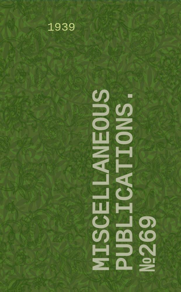 Miscellaneous publications. №269 : A graphic summary of form animals and animal products