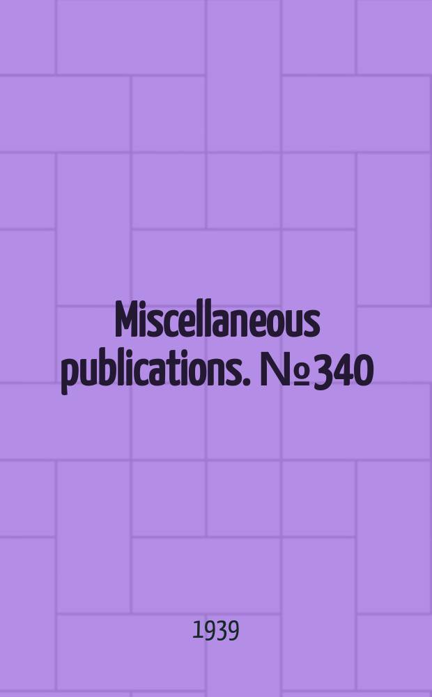 Miscellaneous publications. №340 : Market diseases of fruits and vegetables grapes and other small fruits