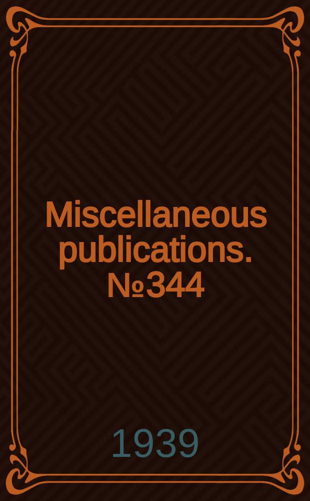 Miscellaneous publications. №344 : Taxonomy of some scale insects of the genus Purgatorial encountered in plant quarantine inspection work