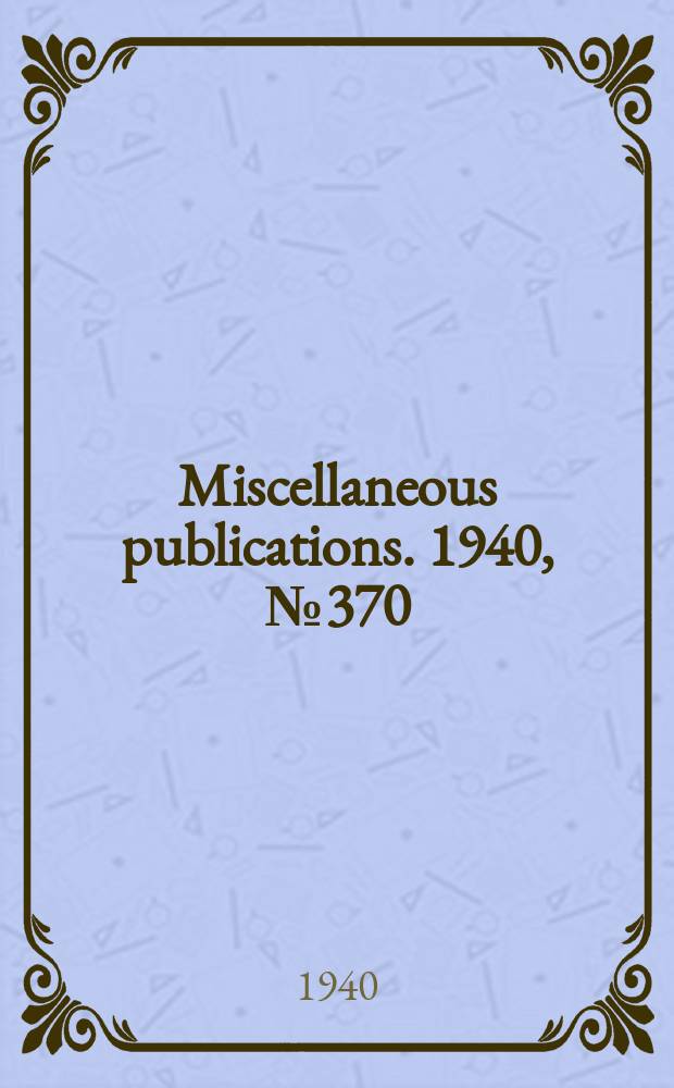 Miscellaneous publications. 1940, №370 : Family income and expenditures Middle Atlantic and North central region and New England region