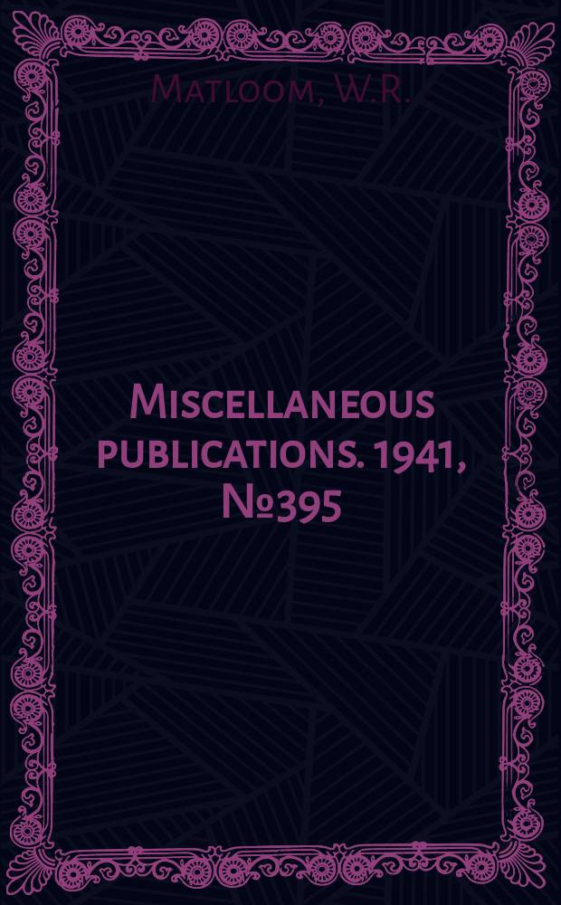 Miscellaneous publications. 1941, №395 : Forestry for 4-H Clubs
