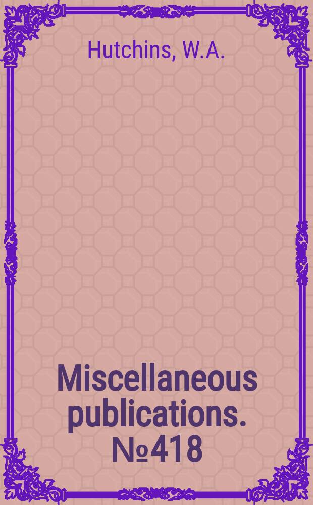 Miscellaneous publications. №418 : Selected problems in the ;aw of water night in the West