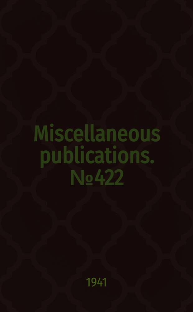 Miscellaneous publications. №422 : Family expenditures for clothing