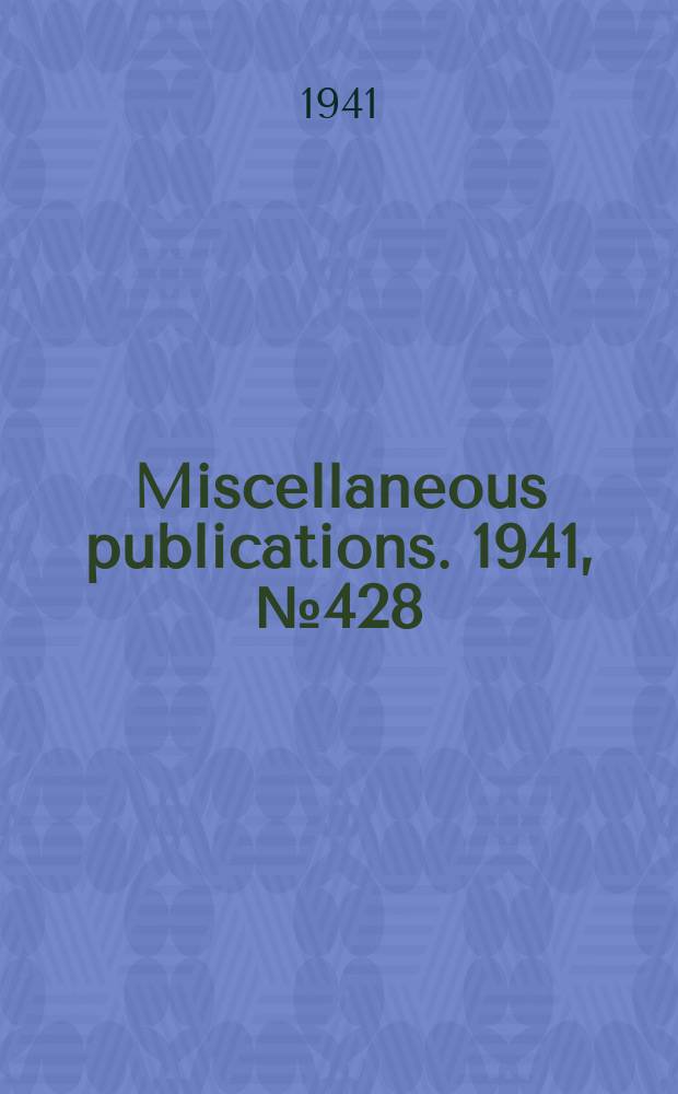 Miscellaneous publications. 1941, №428 : Family expenditures for clothing