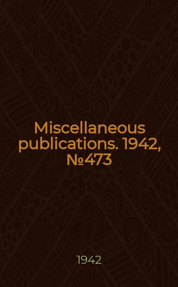 Miscellaneous publications. 1942, №473 : New landmarks of soil conservation