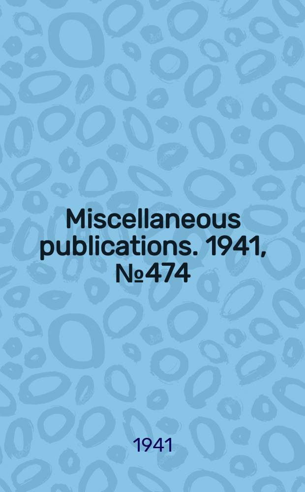 Miscellaneous publications. 1941, №474 : The Cotton and tobacco South