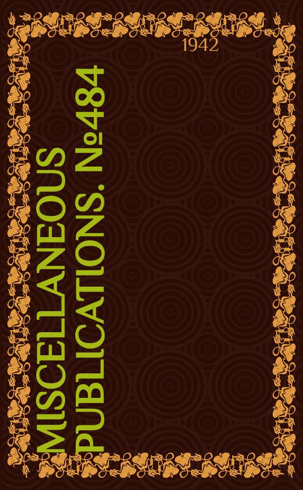 Miscellaneous publications. №484 : Cotton or boll weevils