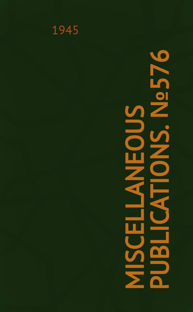 Miscellaneous publications. №576 : Price spreads between farmers and consumers for food products 1913-44
