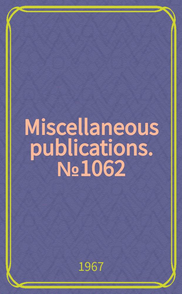 Miscellaneous publications. №1062 : Surface drainage of flatlands
