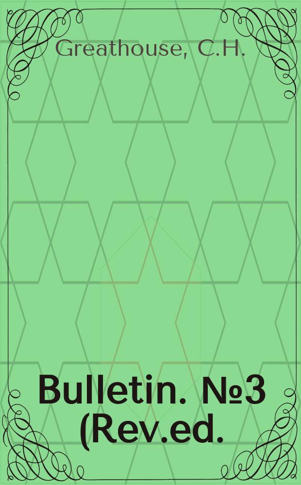 Bulletin. №3(Rev.ed.) : Historical sketch of the U.S. Department of agriculture; its objects and present organisation