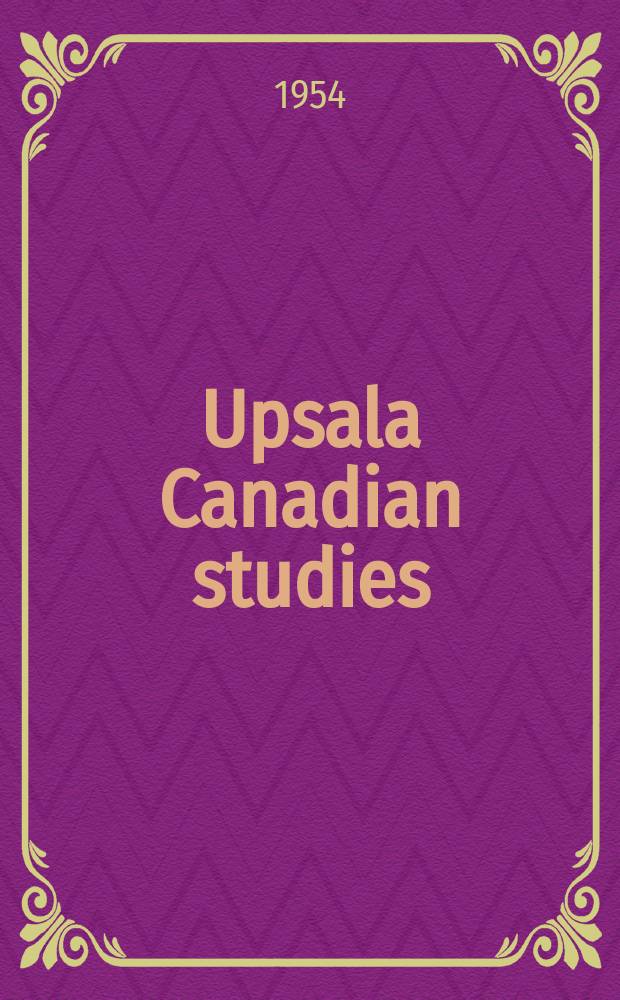 Upsala Canadian studies