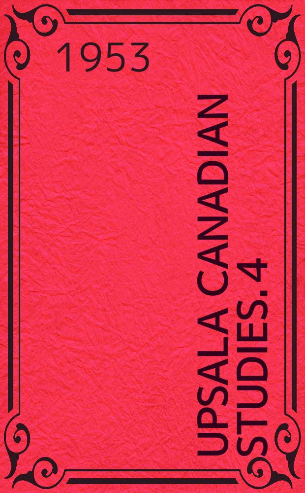 Upsala Canadian studies. 4 : The Ojibway on Walpole Island, Ontario