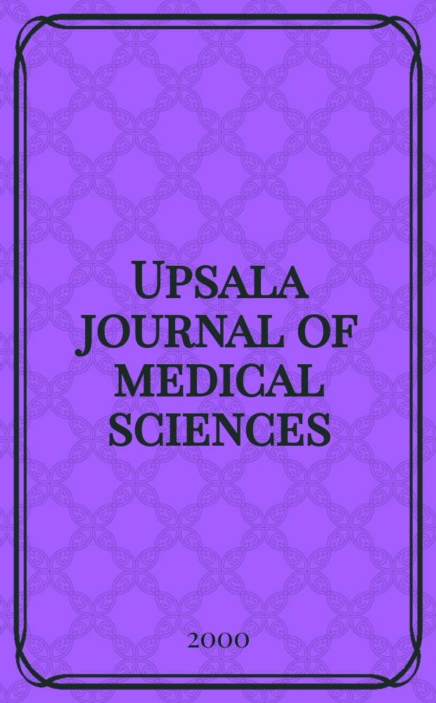Upsala journal of medical sciences : Publ. by the Upsala medical soc. Cont. of Acta Societatis medicorum Upsaliensis Founded in 1865. Vol.105, №2 : Diabetes research in Uppsala