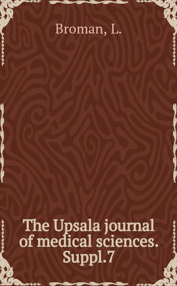 The Upsala journal of medical sciences. Suppl.7 : Chromatographic and magnetic studies on human ceruloplasmin