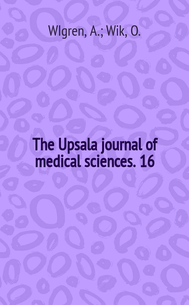 The Upsala journal of medical sciences. 16 : The influence of hyaluronic acid on immobilized ...