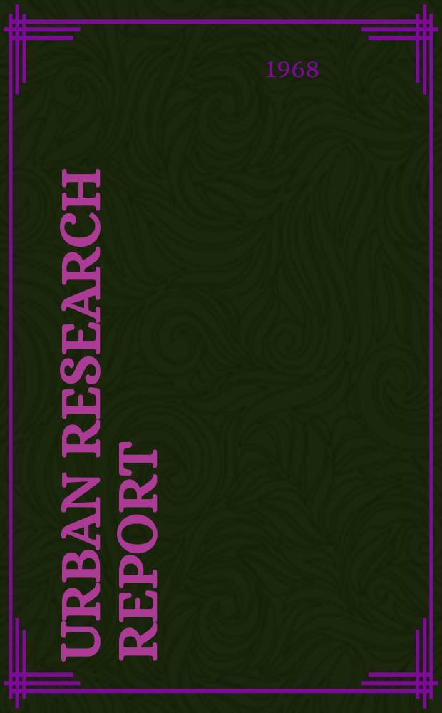Urban research report