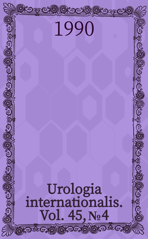 Urologia internationalis. Vol. 45, № 4 : Ultrasound in urology