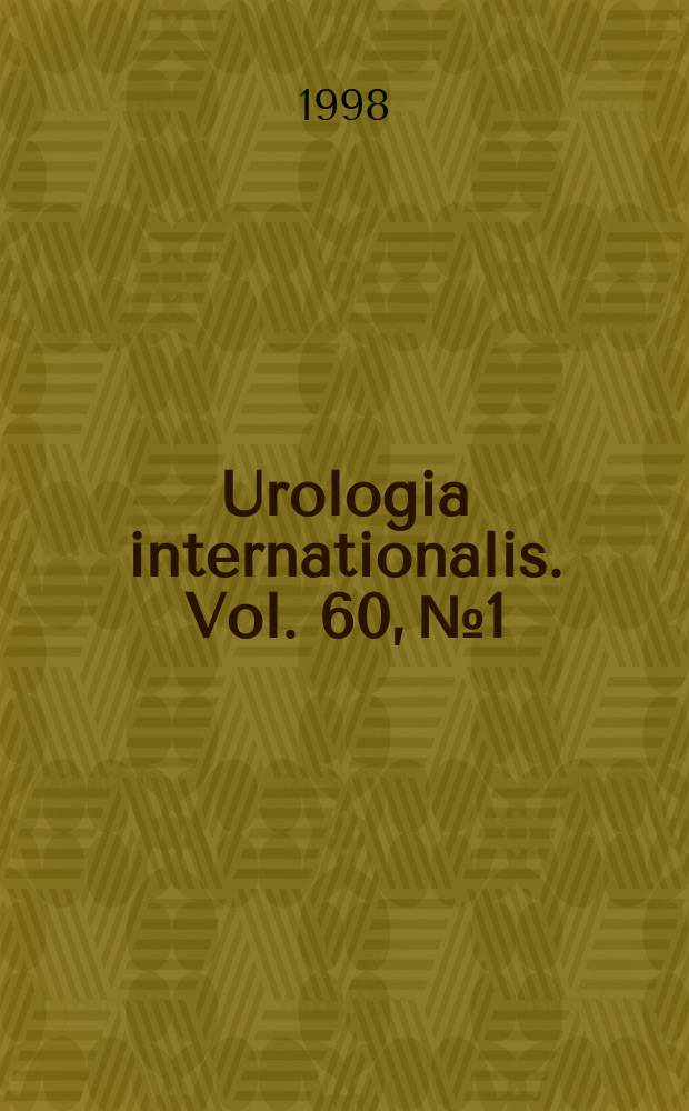 Urologia internationalis. Vol. 60, № 1