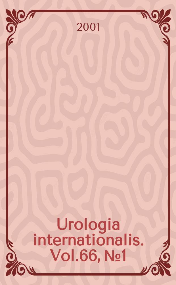 Urologia internationalis. Vol.66, №1