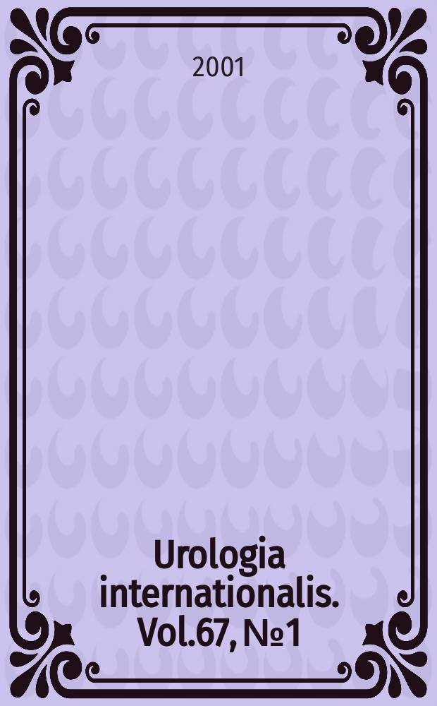 Urologia internationalis. Vol.67, №1