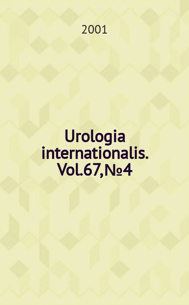 Urologia internationalis. Vol.67, №4