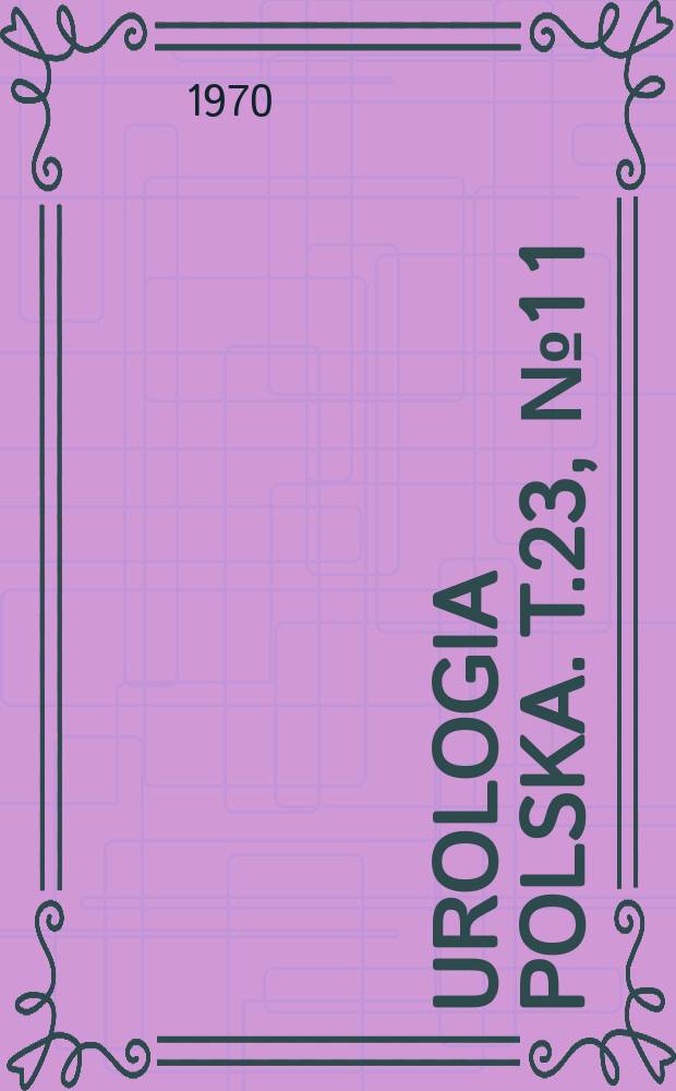 Urologia polska. T.23, №1[1]