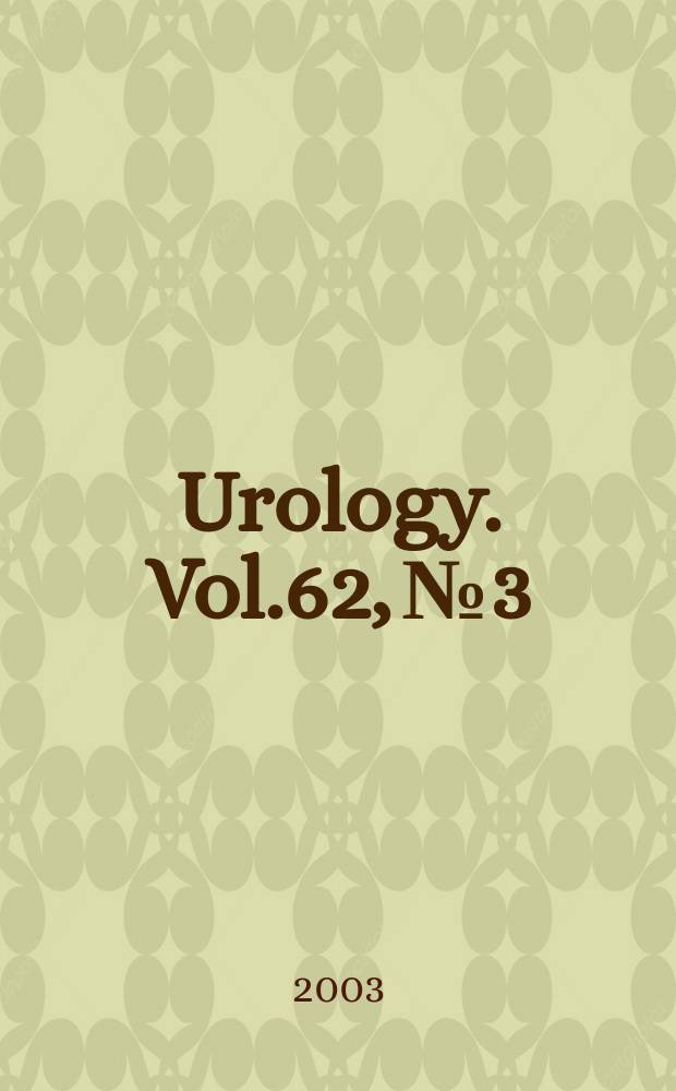 Urology. Vol.62, №3