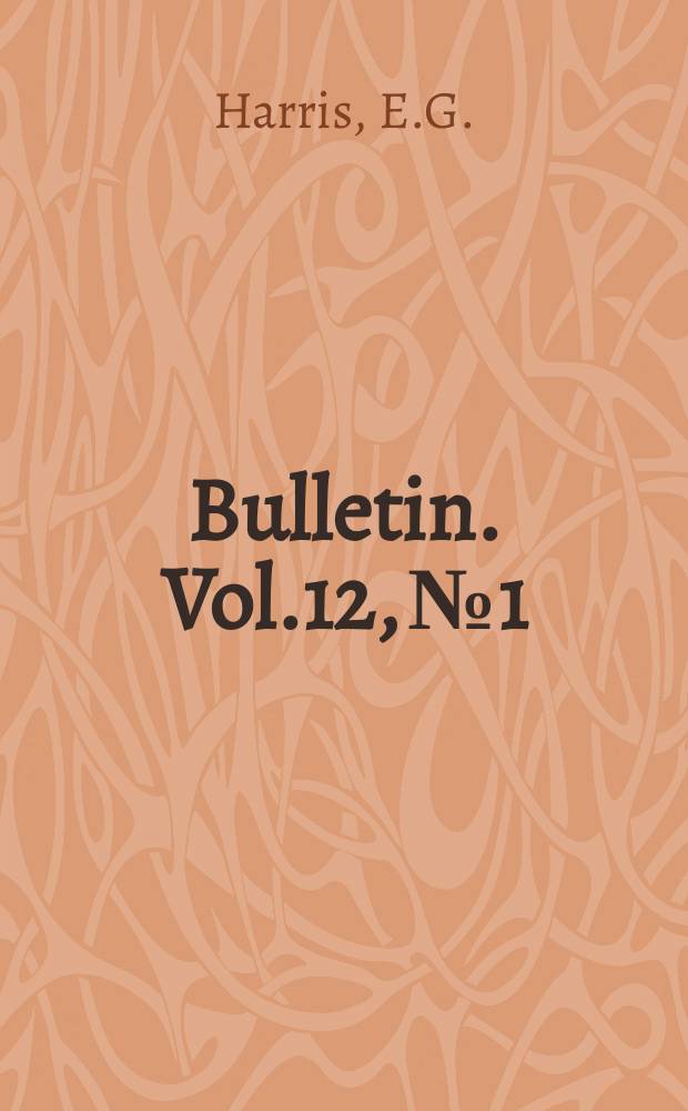 Bulletin. Vol.12, №1 : A study for economic designs in concrete for culverts-short rural bridges-earth-covered arches and retaining walls
