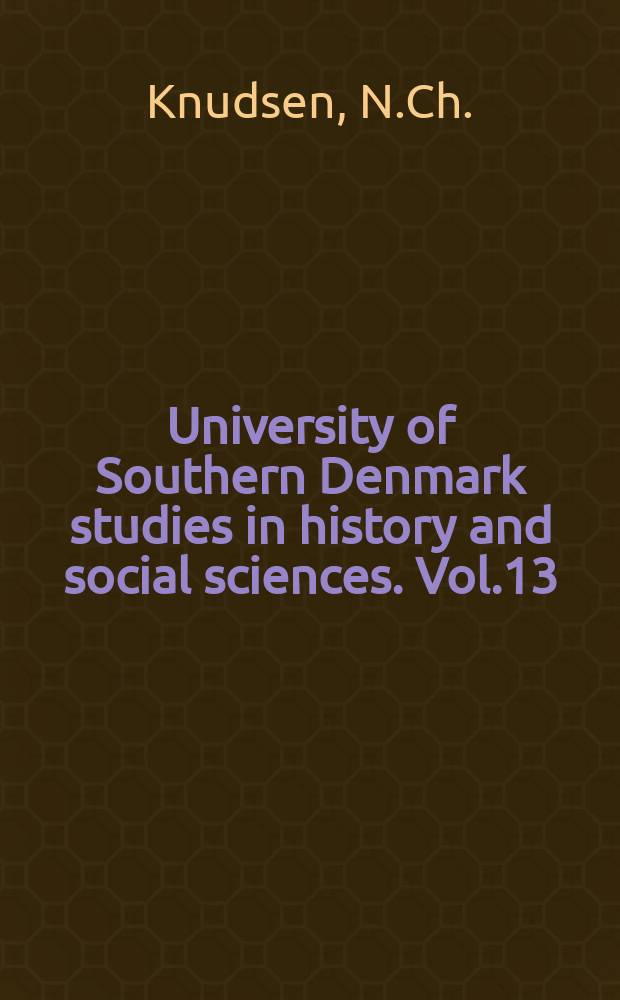 University of Southern Denmark studies in history and social sciences. Vol.13 : Production and cost models of a multi-product firm