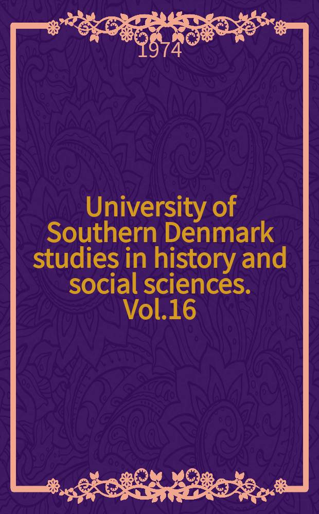 University of Southern Denmark studies in history and social sciences. Vol.16 : Hans Svane og gejstligheden på stændermødet 1660