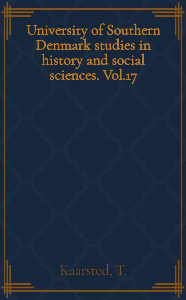 University of Southern Denmark studies in history and social sciences. Vol.17 : Storbritannien og Danmark 1914 - 1920