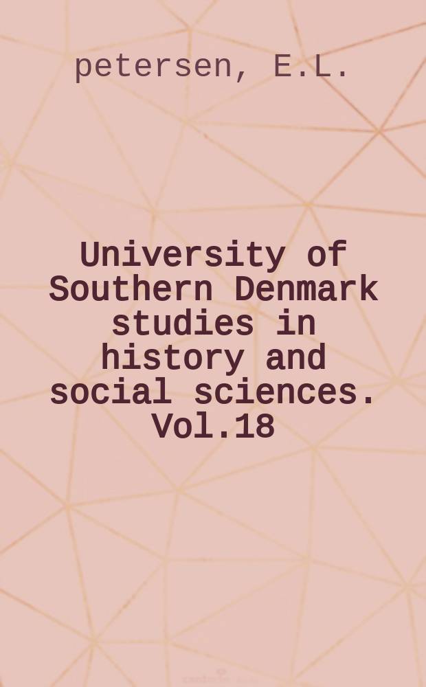 University of Southern Denmark studies in history and social sciences. Vol.18 : Ali and Muswiya in early Arabic tradition. Repr.
