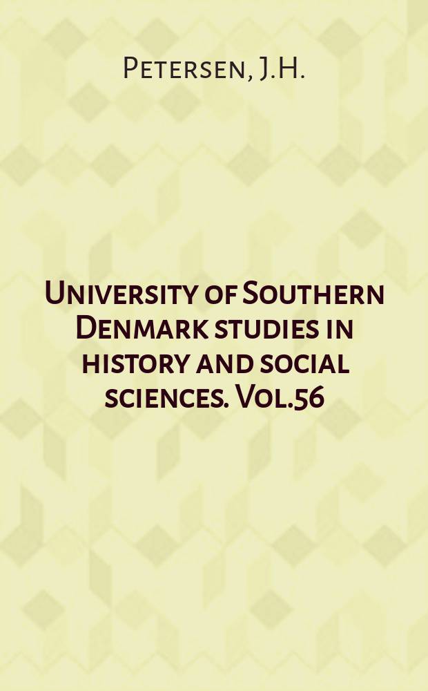 University of Southern Denmark studies in history and social sciences. Vol.56 : Socialpolitisk teori